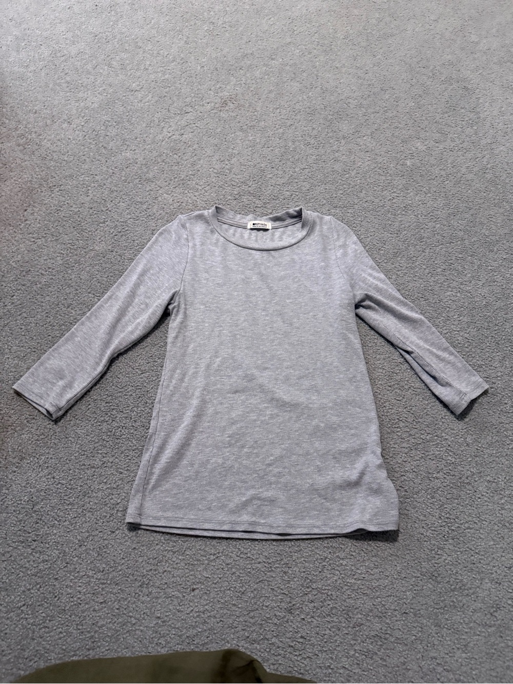 LA Made 3/4 Sleeve Ribbed Tee